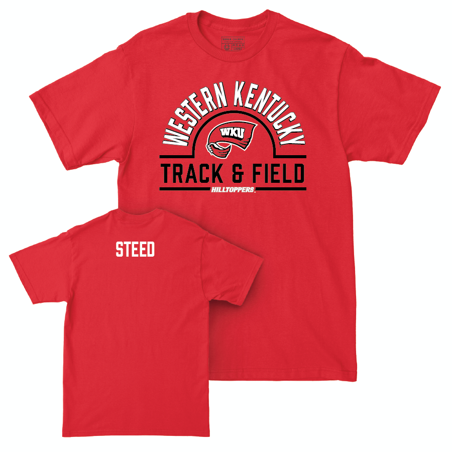 WKU Men's Track & Field Red Arch Tee - Garrett Steed