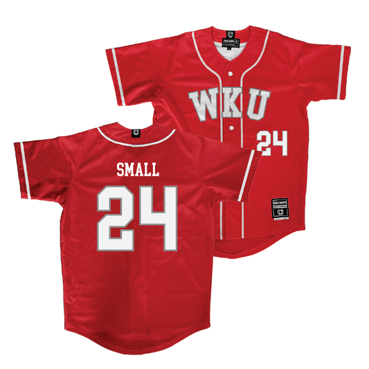 WKU Baseball Red Jersey - Hunter Small | #24