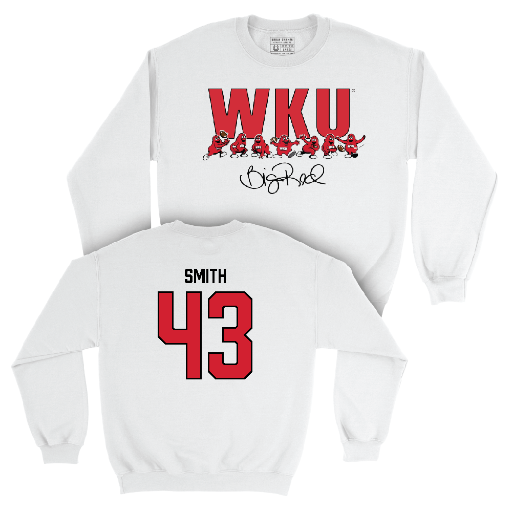 WKU Football White Big Red Signature Drop Crew  - Jackson Smith