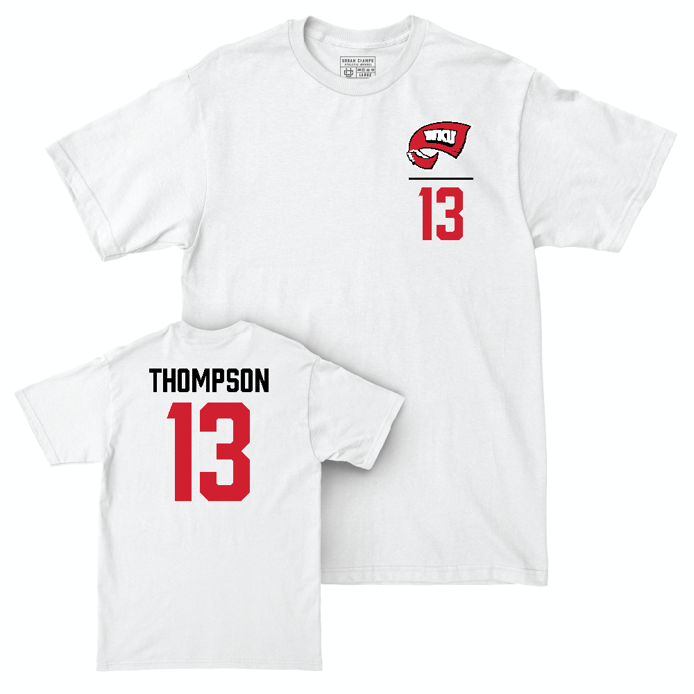 WKU Football White Logo Comfort Colors Tee - Terrion Thompson | #13