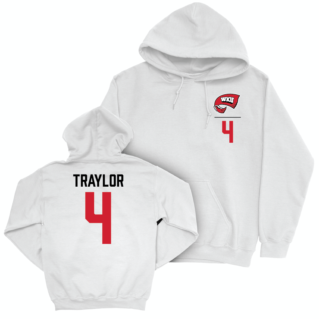 WKU Women's Soccer White Logo Hoodie  - Ari Traylor