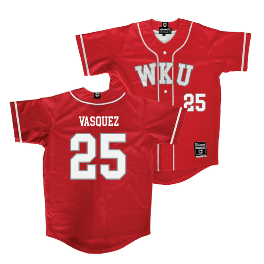 WKU Baseball Red Jersey - Carlos Vasquez | #25