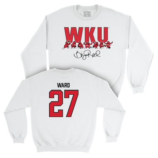 WKU Football White Big Red Signature Drop Crew - Nazir Ward | #27