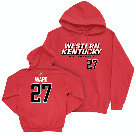 WKU Football Red Sideline Hoodie - Nazir Ward | #27