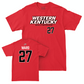 WKU Football Red Sideline Tee - Nazir Ward | #27