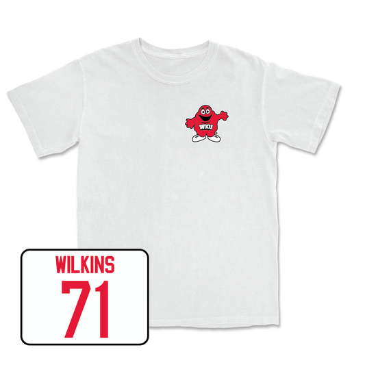 Football White Big Red Comfort Colors Tee - Stacey Wilkins