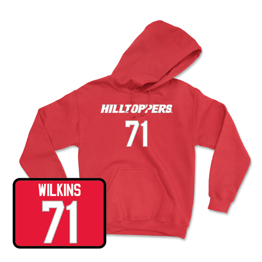 Red Football Hilltoppers Player Hoodie - Stacey Wilkins