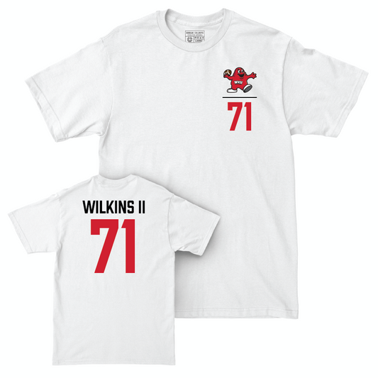 WKU Football White Big Red Comfort Colors Tee - Stacey Wilkins II | #71