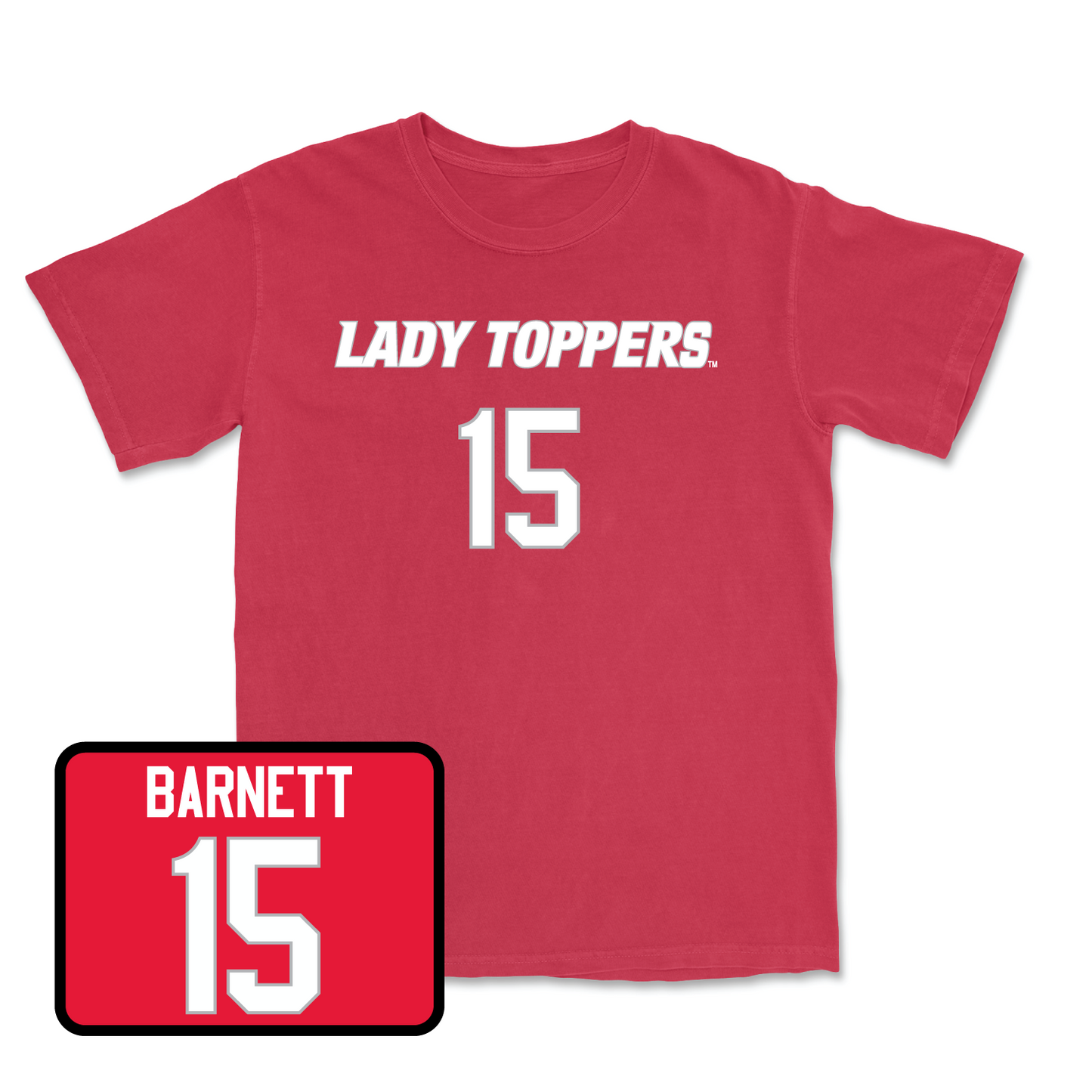 Red Women's Soccer Lady Toppers Player Tee Youth Large / Ambere Barnett | #15
