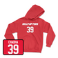 Red Football Hilltoppers Player Hoodie Youth Large / Antonio Chadha | #39