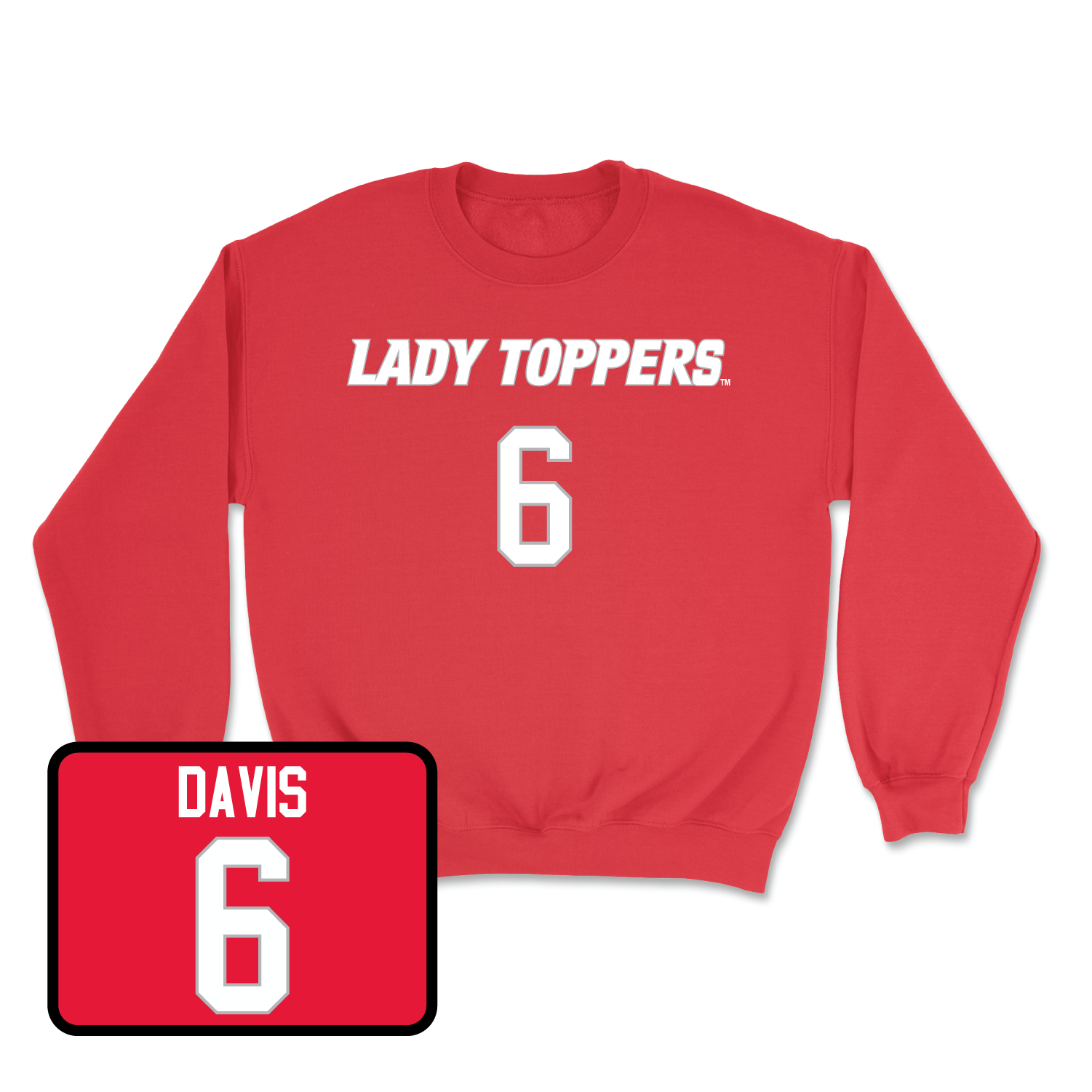 Red Women's Soccer Lady Toppers Player Crew Small / Abby Davis | #6