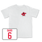 White Women's Soccer Big Red Comfort Colors Tee Youth Small / Abby Davis | #6
