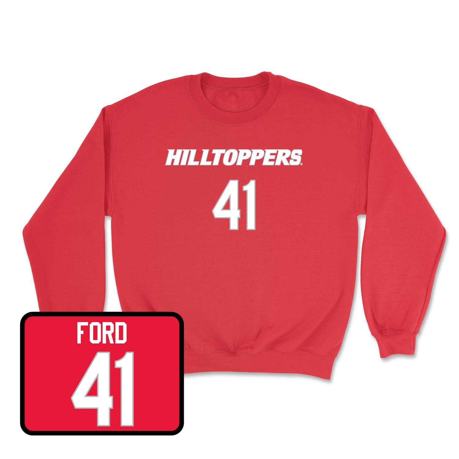 Red Football Hilltoppers Player Crew Small / Alex Ford | #41