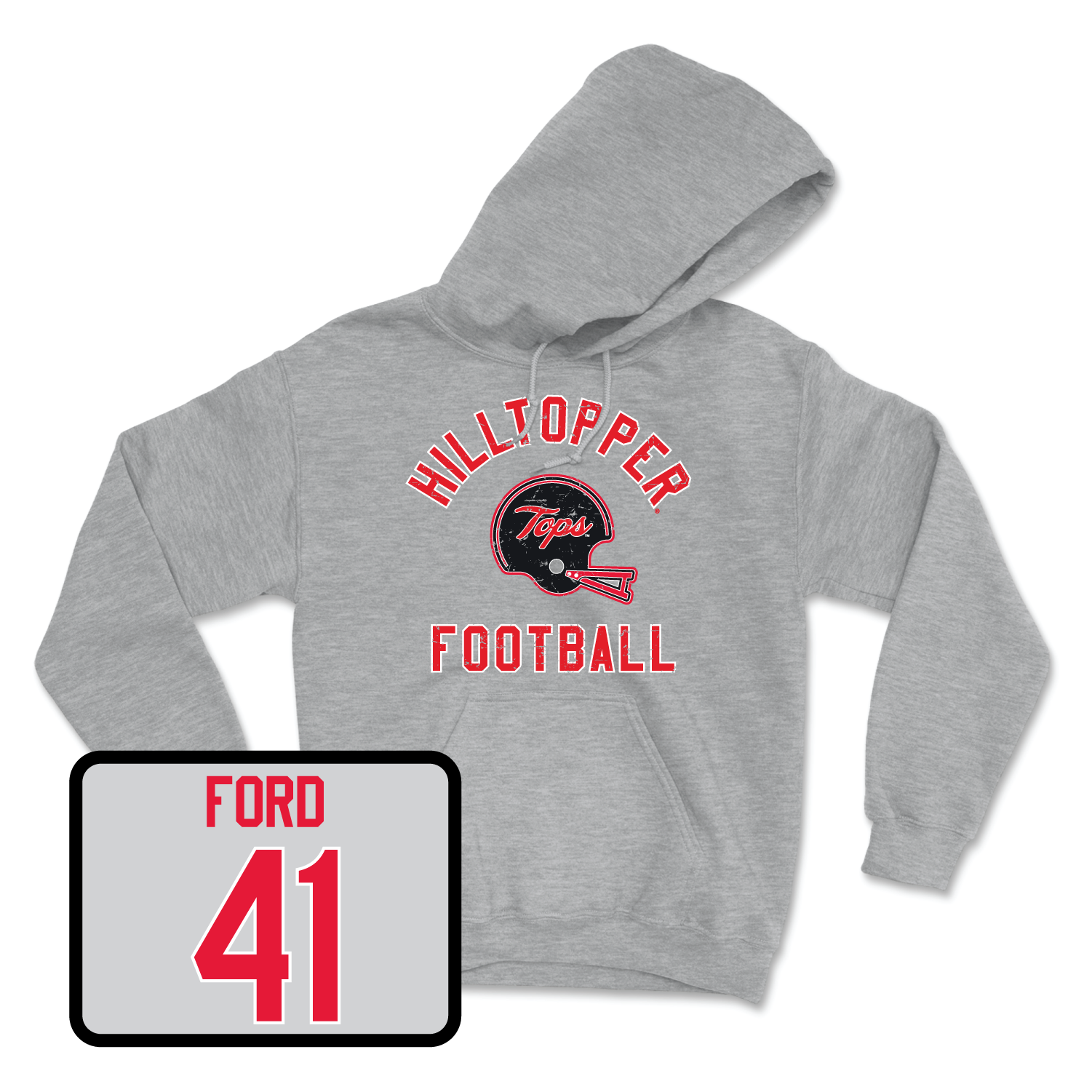Sport Grey Football Football Helmet Hoodie 3X-Large / Alex Ford | #41