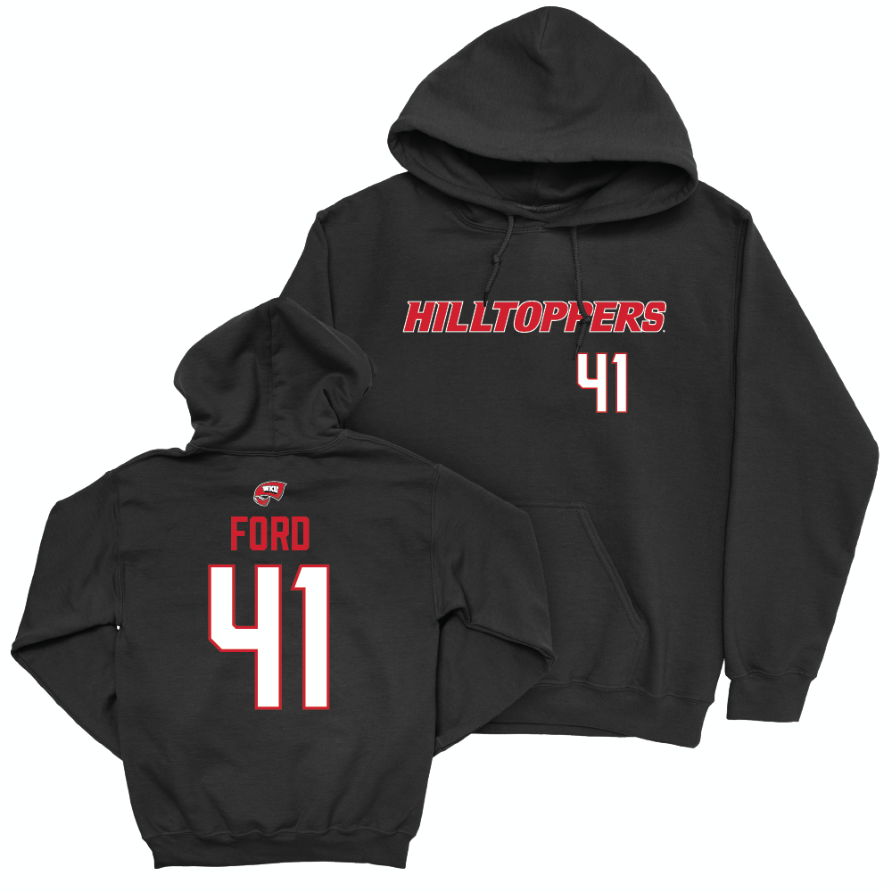 WKU Football Black Hilltoppers Hoodie - Alex Ford | #41 Small