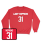 Red Women's Soccer Lady Toppers Player Crew Small / Annah Hopkins | #31