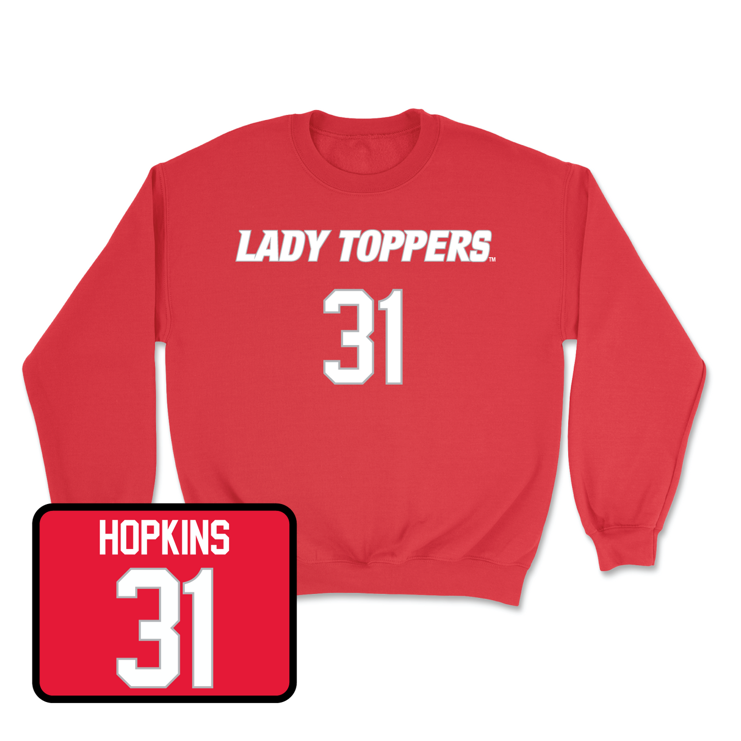 Red Women's Soccer Lady Toppers Player Crew Large / Annah Hopkins | #31