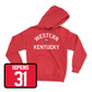 Red Women's Soccer Towel Hoodie Youth Small / Annah Hopkins | #31