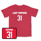 Red Women's Soccer Lady Toppers Player Tee Small / Annah Hopkins | #31