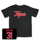 Black Women's Soccer Tops Tee Youth Large / Annah Hopkins | #31