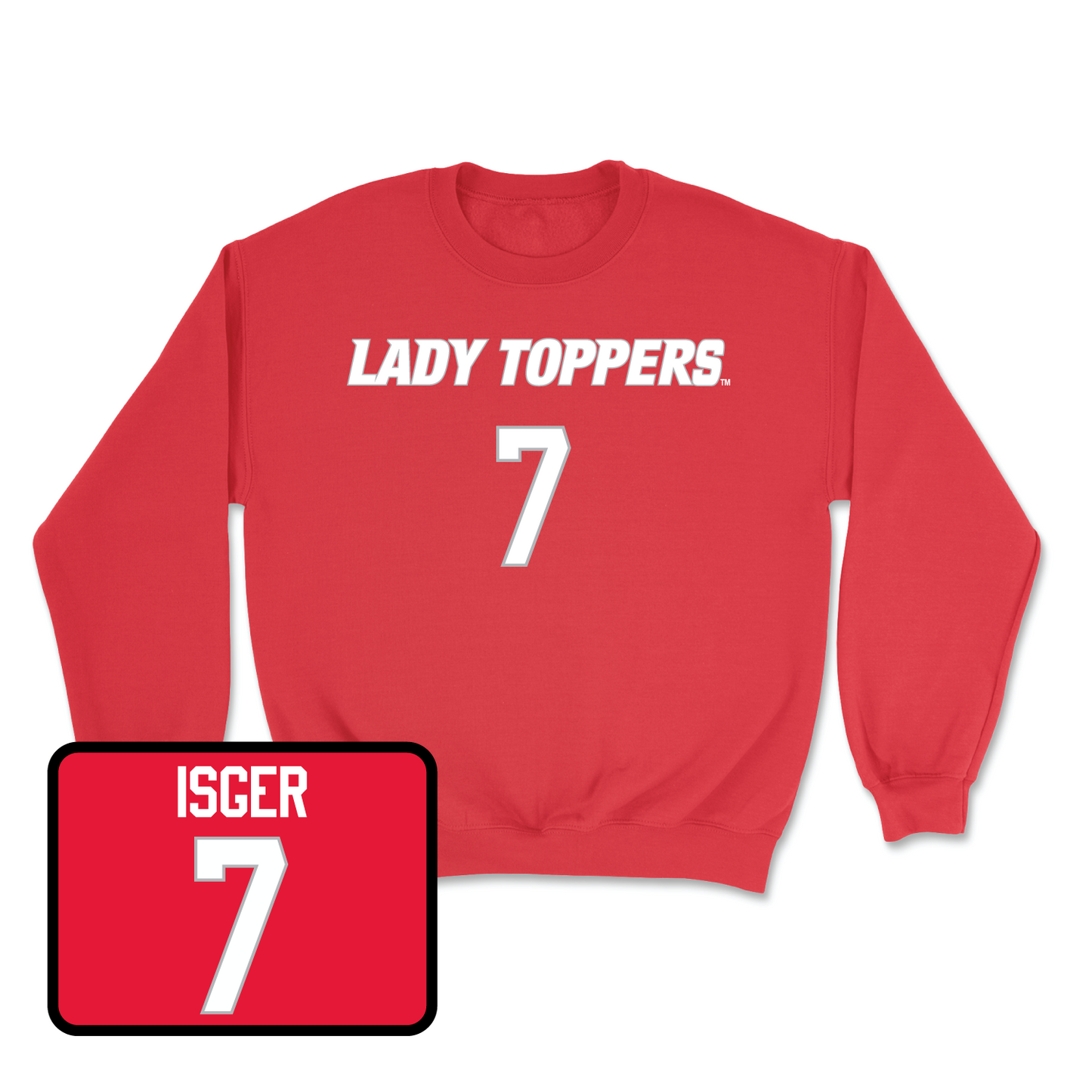 Red Women's Soccer Lady Toppers Player Crew Small / Anna Isger | #7