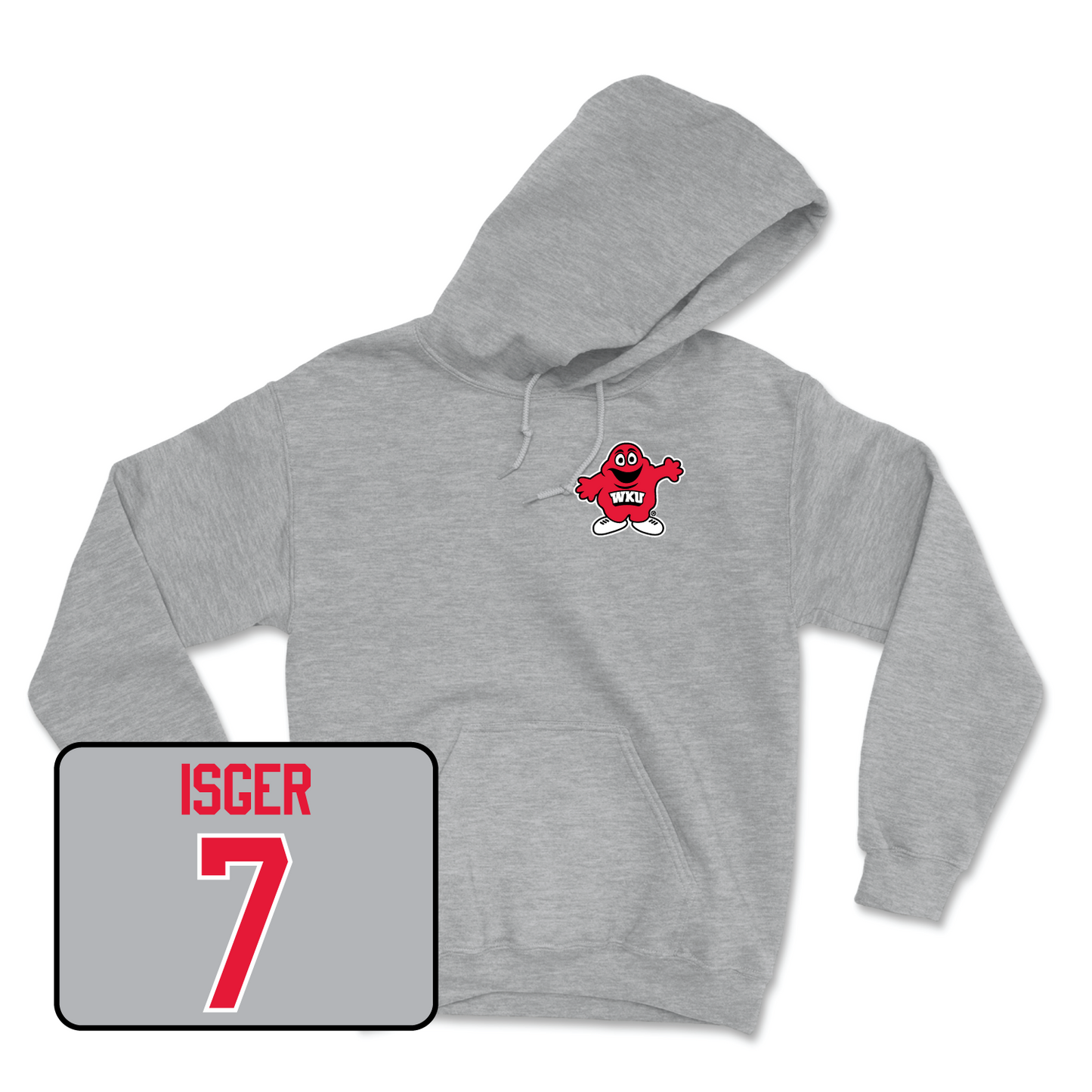 Sport Grey Women's Soccer Big Red Hoodie Small / Anna Isger | #7