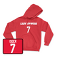 Red Women's Soccer Lady Toppers Player Hoodie Small / Anna Isger | #7