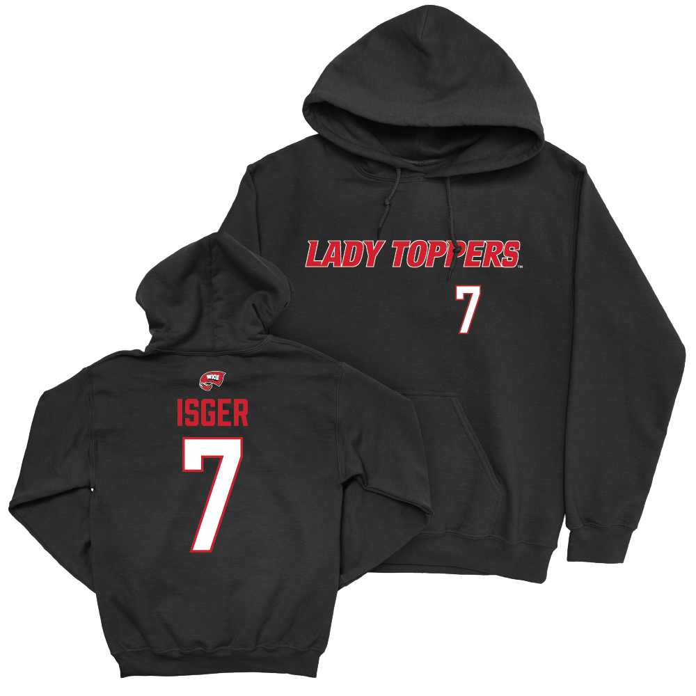 WKU Women's Soccer Black Lady Toppers Hoodie - Anna Isger | #7 Small