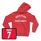 Red Women's Soccer Towel Hoodie Youth Medium / Anna Isger | #7