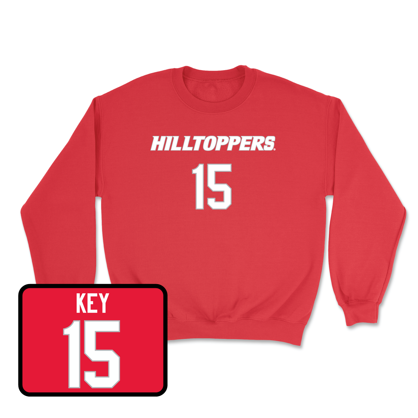 Red Football Hilltoppers Player Crew Small / Aaron Key | #15