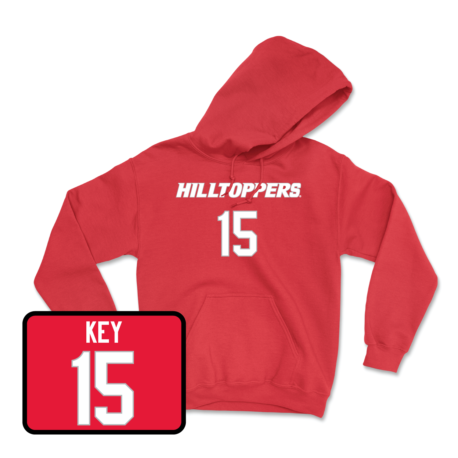 Red Football Hilltoppers Player Hoodie Small / Aaron Key | #15