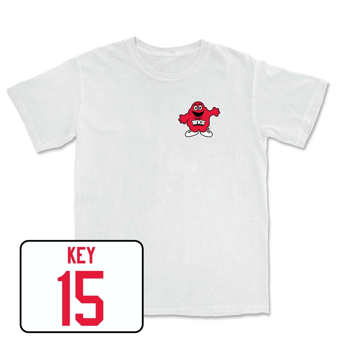 White Football Big Red Comfort Colors Tee Small / Aaron Key | #15