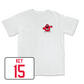 White Football Big Red Comfort Colors Tee Youth Large / Aaron Key | #15
