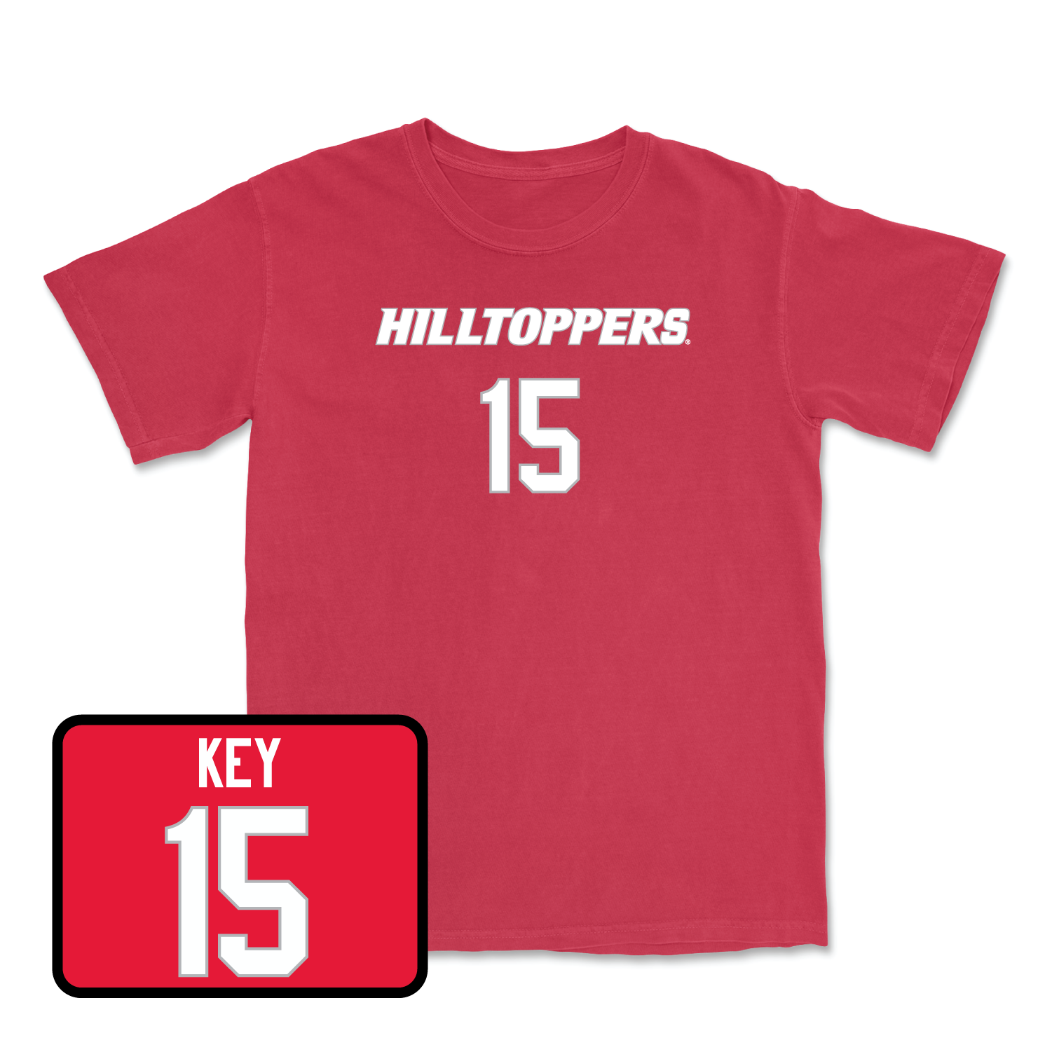 Red Football Hilltoppers Player Tee X-Large / Aaron Key | #15