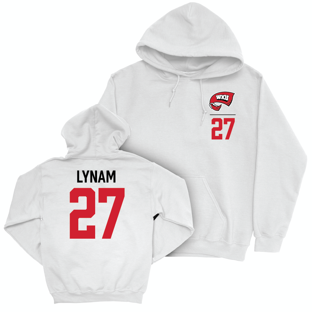 WKU Women's Soccer White Logo Hoodie - Ashton Lynam | #27 Small