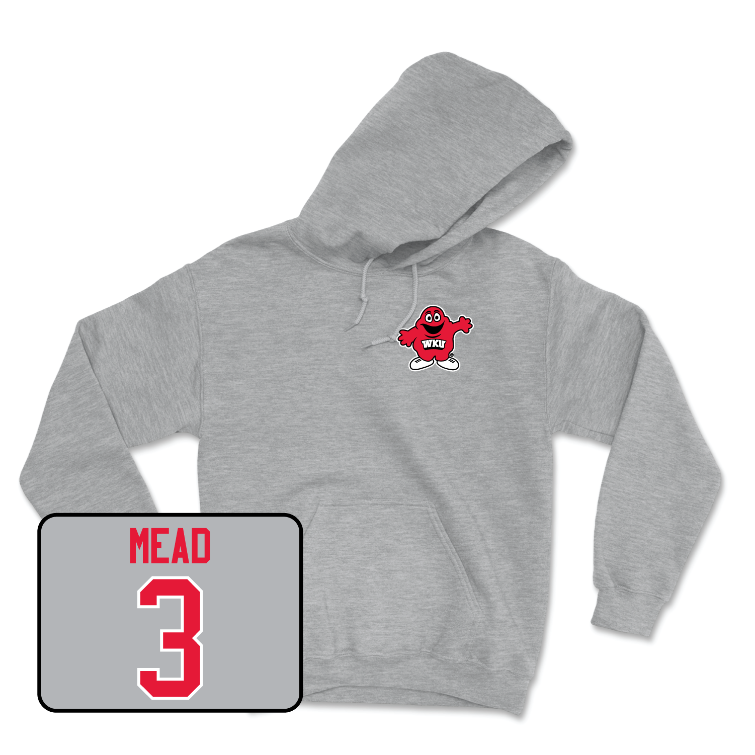 Sport Grey Women's Basketball Big Red Hoodie Youth Large / Alexis Mead | #3