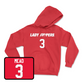 Red Women's Basketball Lady Toppers Player Hoodie Youth Large / Alexis Mead | #3
