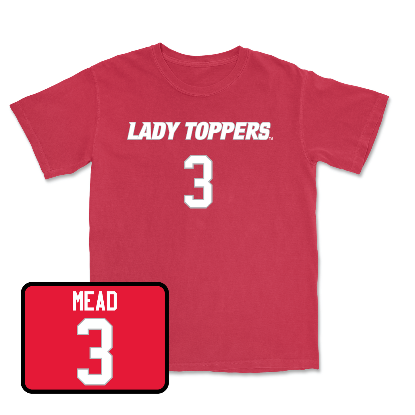Red Women's Basketball Lady Toppers Player Tee Small / Alexis Mead | #3