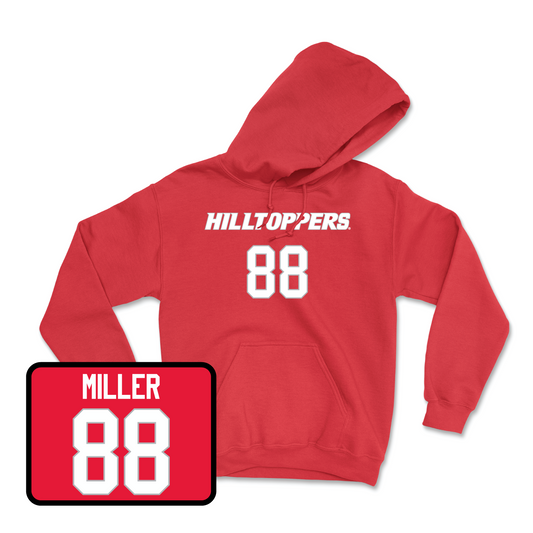 Red Football Hilltoppers Player Hoodie Youth Small / Aiden Miller | #88