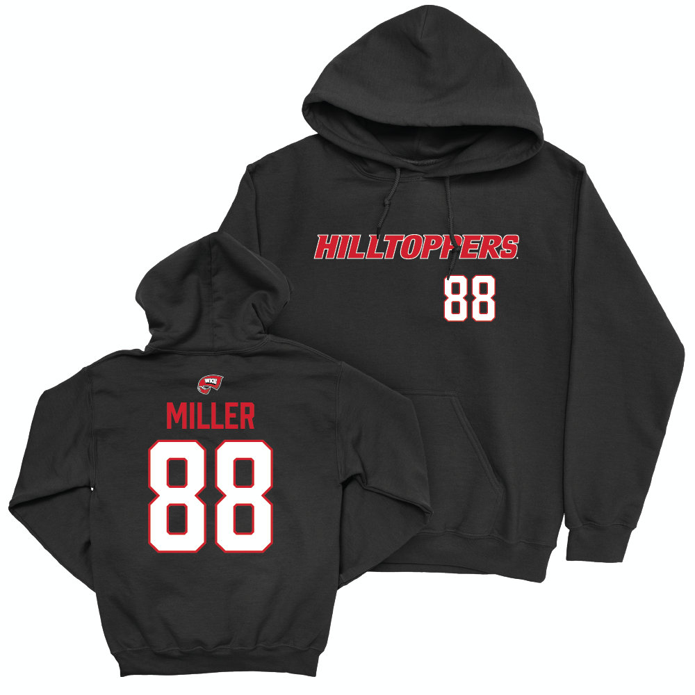 WKU Football Black Hilltoppers Hoodie - Aiden Miller | #88 Small