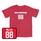 Red Football Hilltoppers Player Tee X-Large / Aiden Miller | #88