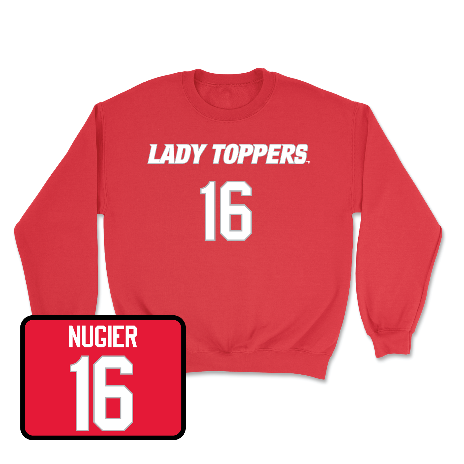 Red Women's Soccer Lady Toppers Player Crew Small / Alaina Nugier | #16