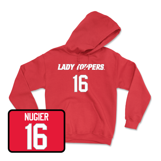 Red Women's Soccer Lady Toppers Player Hoodie Youth Small / Alaina Nugier | #16