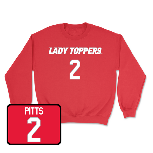 Red Women's Basketball Lady Toppers Player Crew Youth Small / Aaliyah Pitts | #2