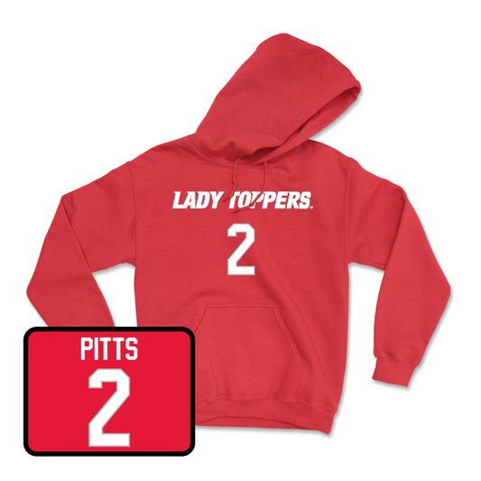 Red Women's Basketball Lady Toppers Player Hoodie Youth Small / Aaliyah Pitts | #2