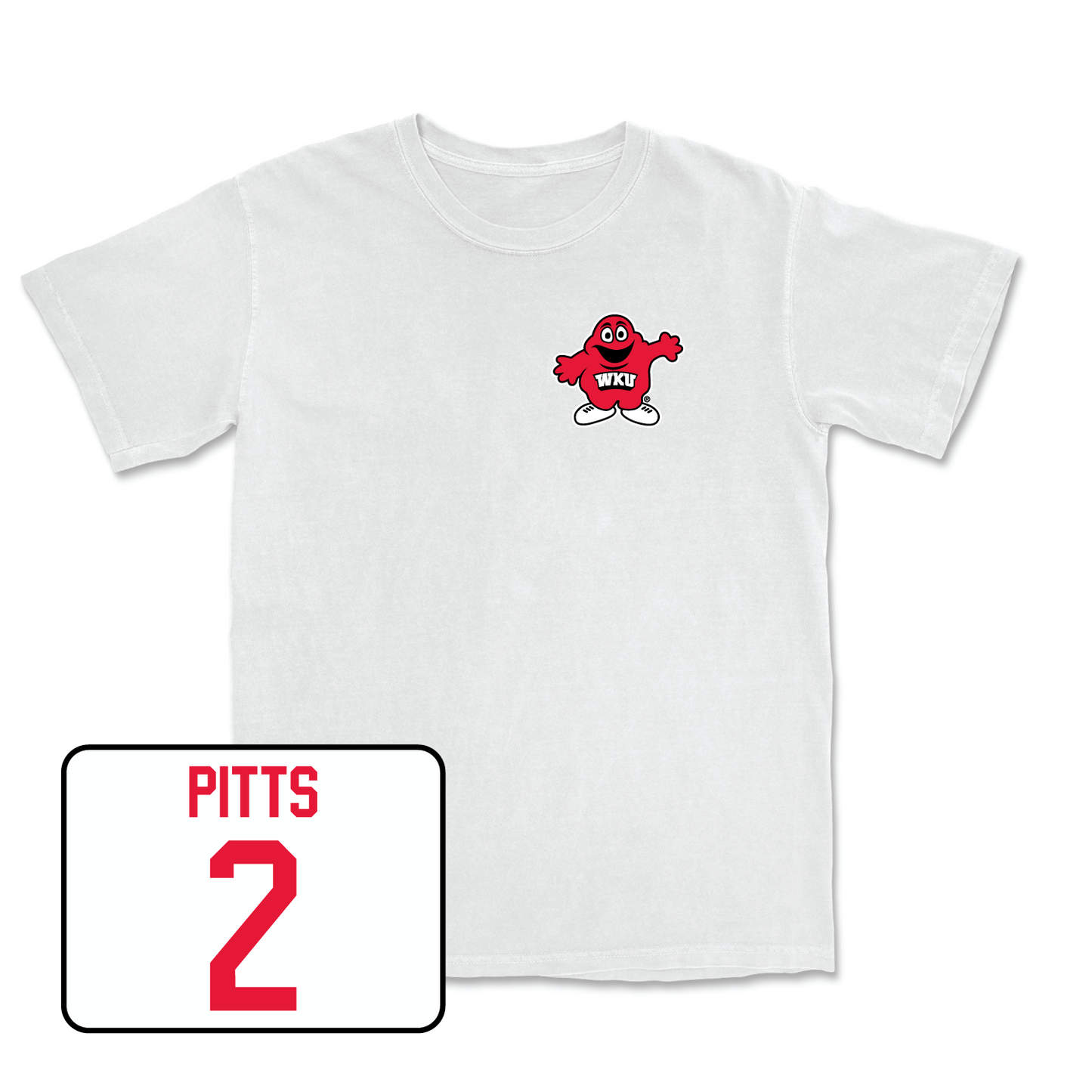 White Women's Basketball Big Red Comfort Colors Tee 4X-Large / Aaliyah Pitts | #2