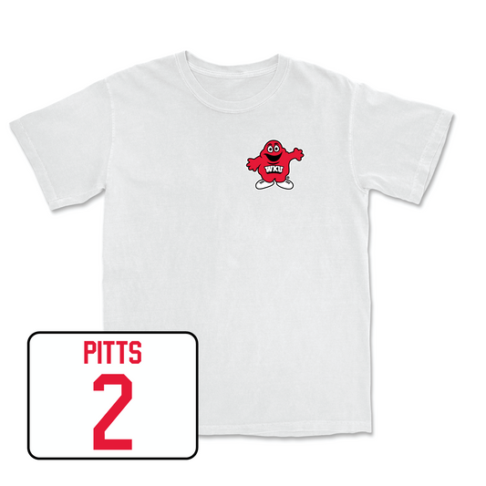 White Women's Basketball Big Red Comfort Colors Tee Youth Small / Aaliyah Pitts | #2
