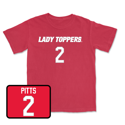 Red Women's Basketball Lady Toppers Player Tee Youth Small / Aaliyah Pitts | #2