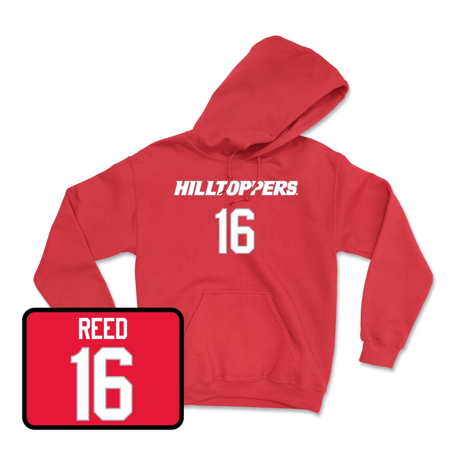 Red Football Hilltoppers Player Hoodie 4X-Large / Austin Reed | #16