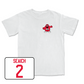 White Women's Soccer Big Red Comfort Colors Tee 4X-Large / Aspen Seaich | #2